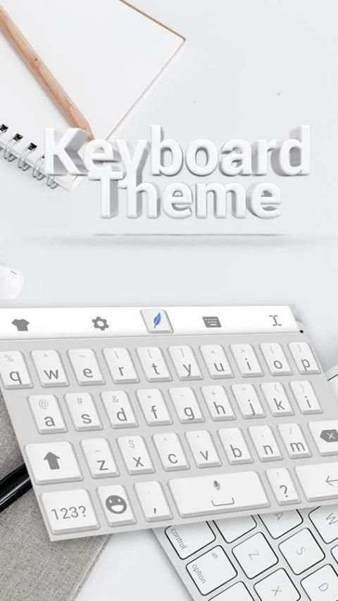 White Keyboard Theme स्क्रीनशॉट 3