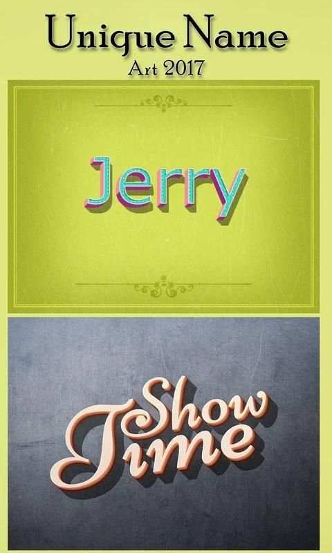 Unique Name Art 2017 7 تصوير الشاشة