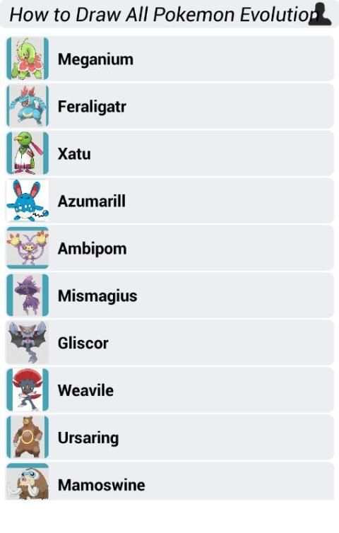 How to Draw All Pokemon Evolution screenshot 7