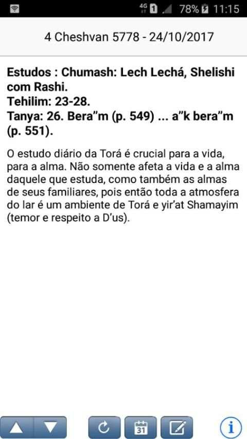 Hayom Yom em português screenshot 4