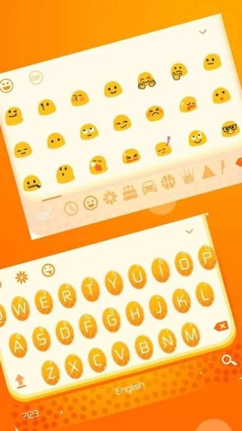 Orange Keyboard 1 تصوير الشاشة