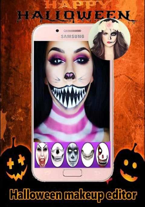 Halloween Makeup Photo Editor 3 تصوير الشاشة