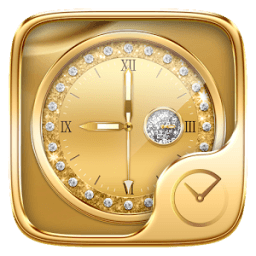 Gold Go Clock Theme أيقونة