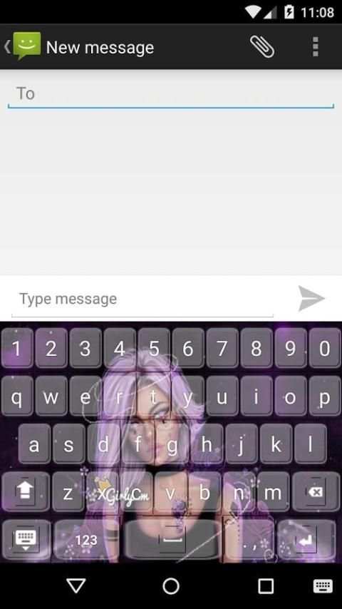 Lovely Girly M Keyboard Theme 4 تصوير الشاشة
