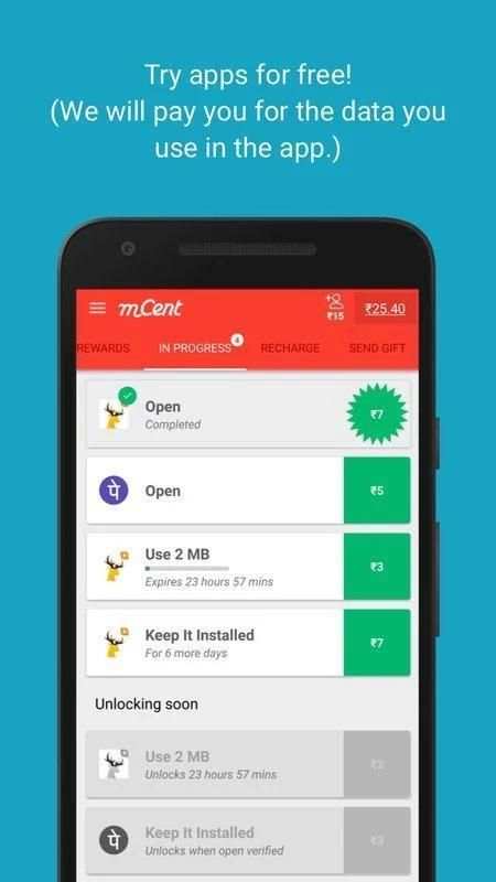 mcent - india's recharge app 3 تصوير الشاشة