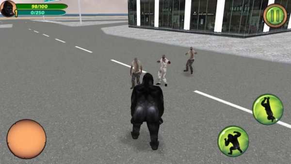 Real Gorilla vs Zombies - City screenshot 1