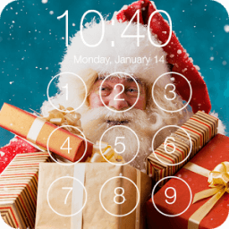 Personalized Santa Claus For Kids PIN Lock Screen icon