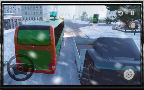 Snow Bus Offroad Driver : Modern Tourist Coach 3D screenshot 1
