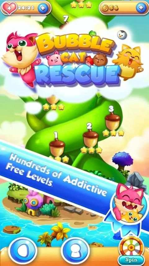 Bubble Cat Rescue скриншот 9