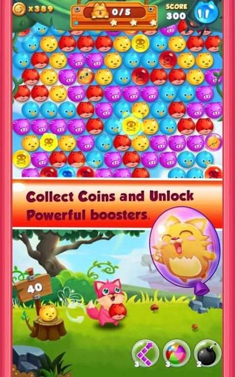 Bubble Cat Rescue скриншот 2