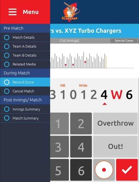 Cricket Score Pad 1 تصوير الشاشة