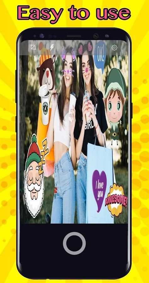 Selfie, Stickers , Bild Editor&Instasquare 2018 ♥ screenshot 3