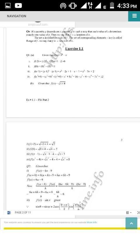 Math Fsc(I&II) KeyBook and Notes screenshot 3