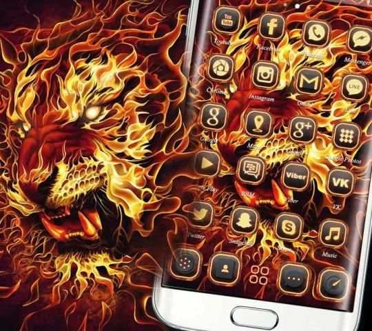 Red Fire Lion Theme скриншот 7