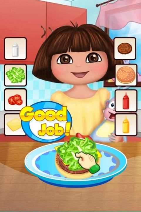 Dora Cooking Burger 3 تصوير الشاشة