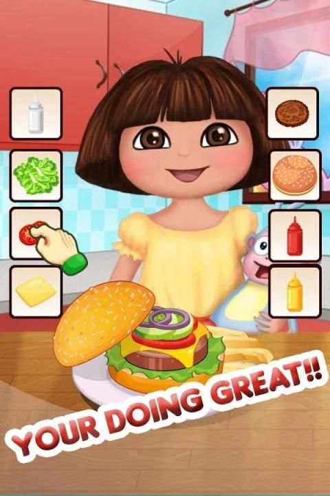 Dora Cooking Burger screenshot 2
