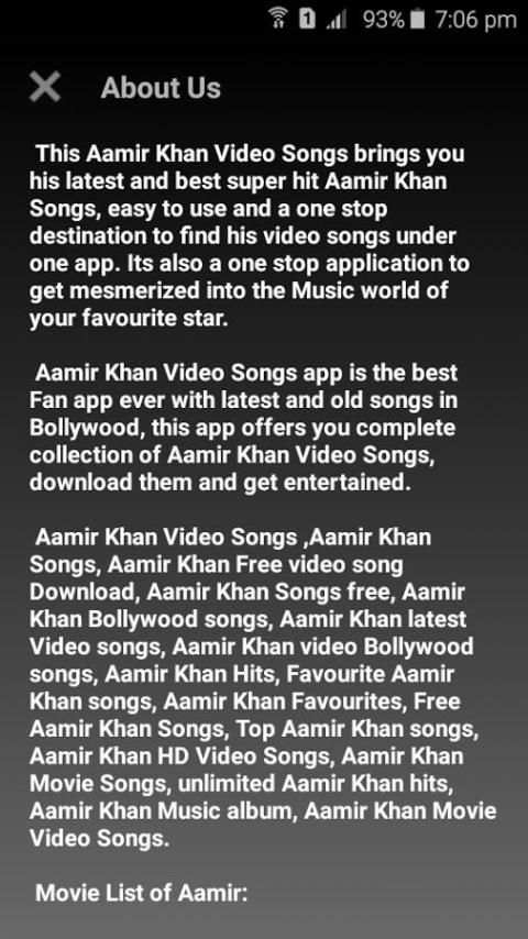Aamir Khan Video Songs screenshot 2