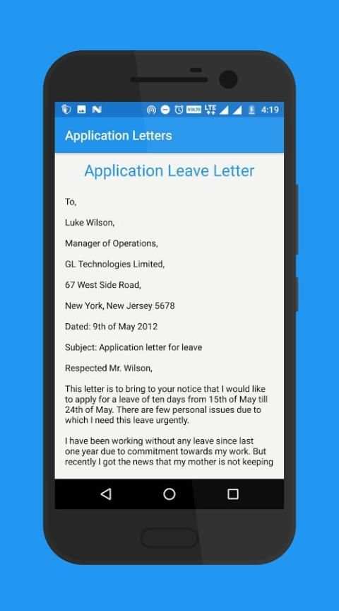 Application Letters screenshot 2