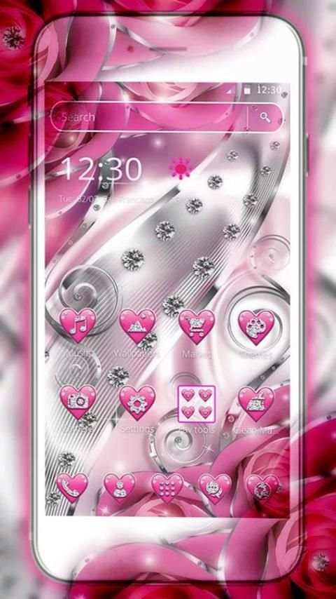 Crimson Hearts Diamond Theme screenshot 6