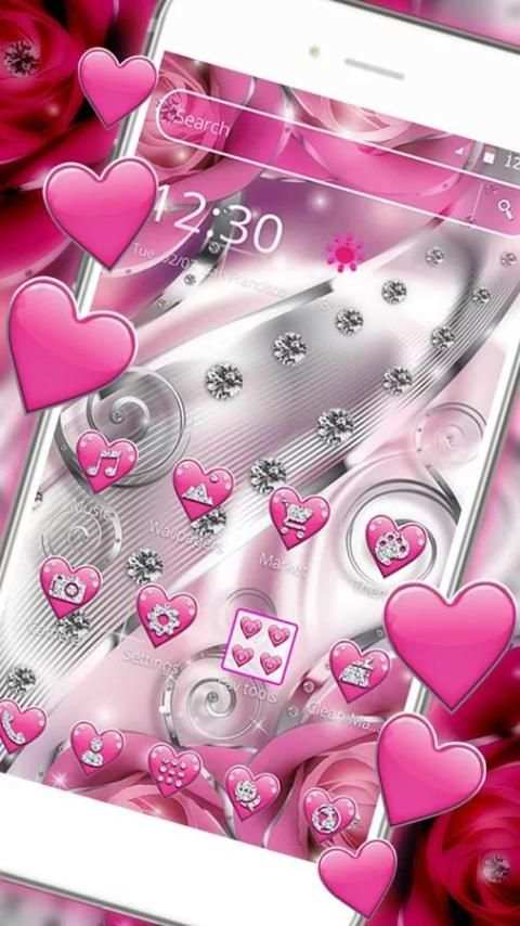 Crimson Hearts Diamond Theme screenshot 4