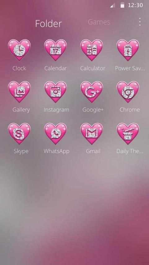 Crimson Hearts Diamond Theme screenshot 1
