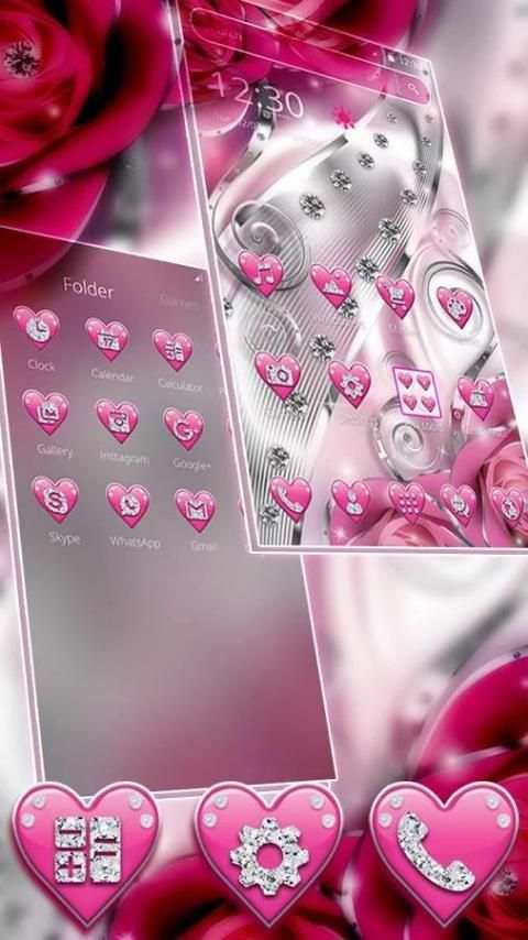 Crimson Hearts Diamond Theme screenshot 5