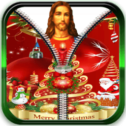 Christmas Theme Zipper Lock иконка