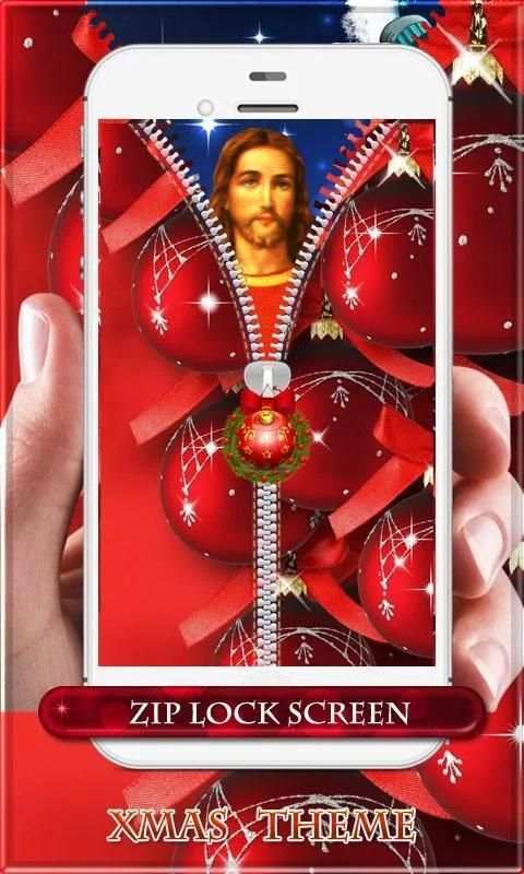Christmas Theme Zipper Lock скриншот 2