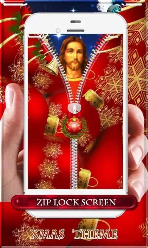 Christmas Theme Zipper Lock скриншот 6