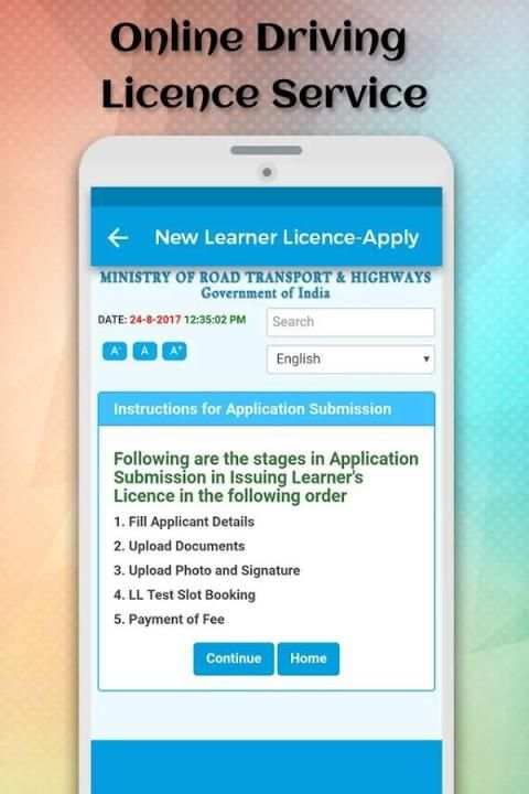 Online Driving Licence Service screenshot 2
