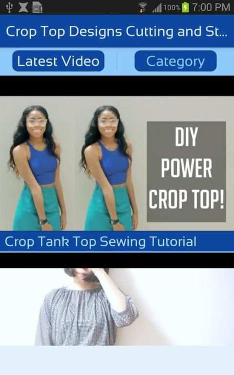 Crop Top Designs Cutting and Stitching Videos App 2 تصوير الشاشة