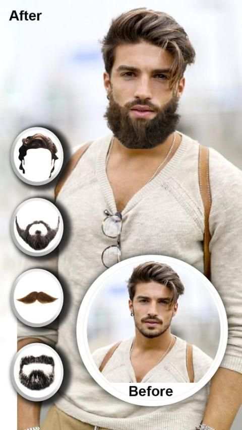 Men Hair Mustache Style Photo Editor 4 تصوير الشاشة