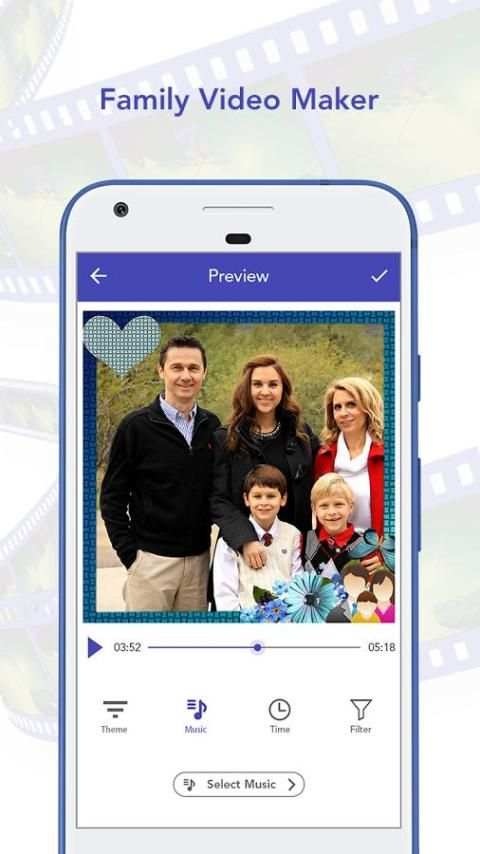 Family Photo To Video Maker With Song скриншот 3
