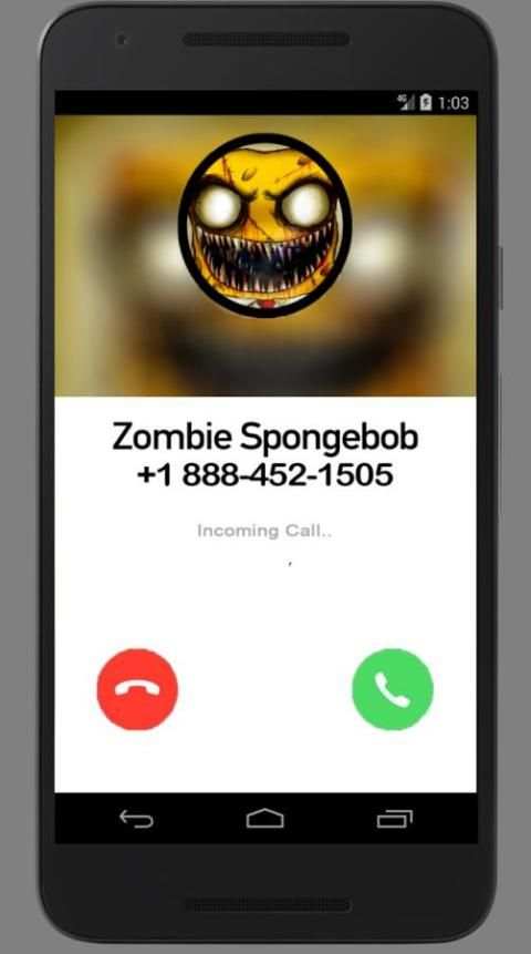 Call Simulator For Zombie Spongebob 2 تصوير الشاشة