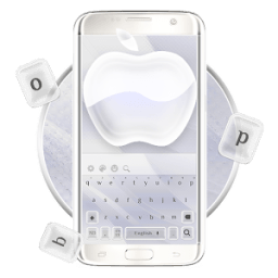 Silver Glass Apple Keyboard Theme иконка