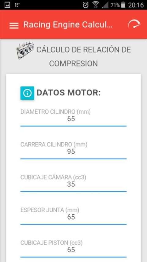 Racing Engine Calculator screenshot 9