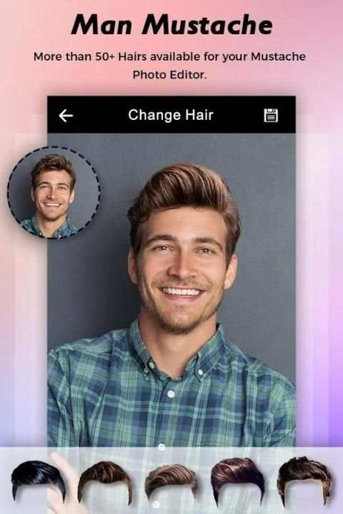 Men Mustache & Hair Styles Photo Editor screenshot 4