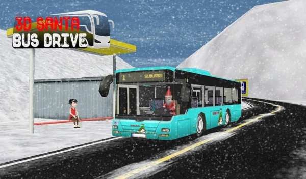 Santa Snow Bus Drive Pick and Drop Passenger 2018 screenshot 4