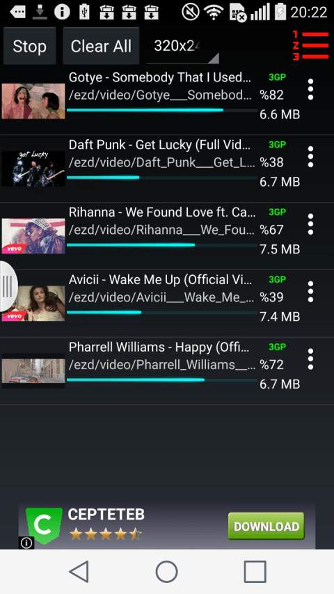 EZD YouTube видео скачать для андроид screenshot 1