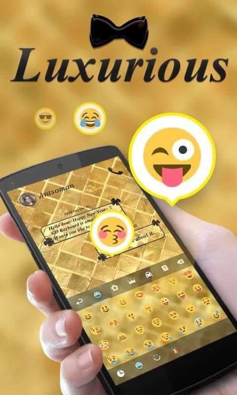 Luxurious GO Keyboard Theme screenshot 3