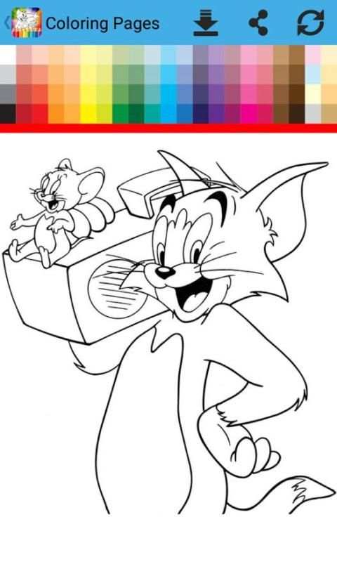 Coloring Book Tom and Mouse screenshot 1