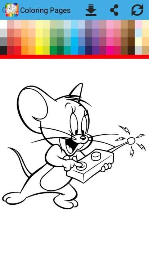 Coloring Book Tom and Mouse скриншот 4