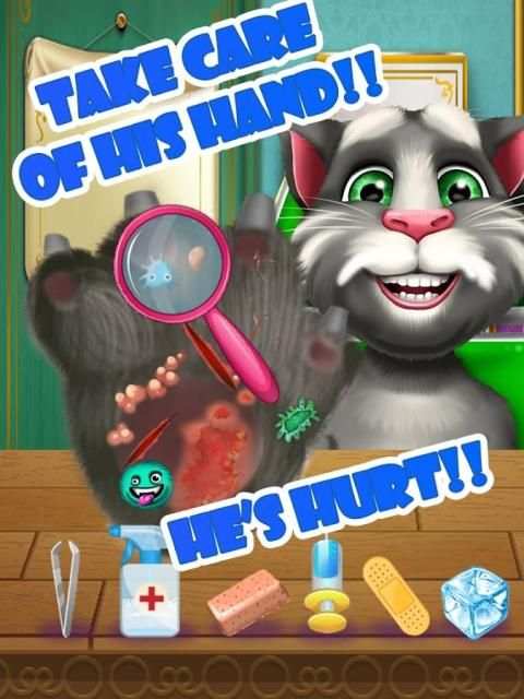 Talking Cat Hand Doctor - Hospital Care Game 3 تصوير الشاشة