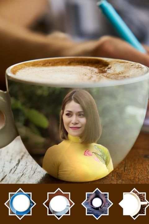 Coffee Cup Photo Frames Editor With Live Wallpaper скриншот 3