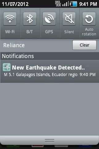 2.5+ Earthquake Detector screenshot 2