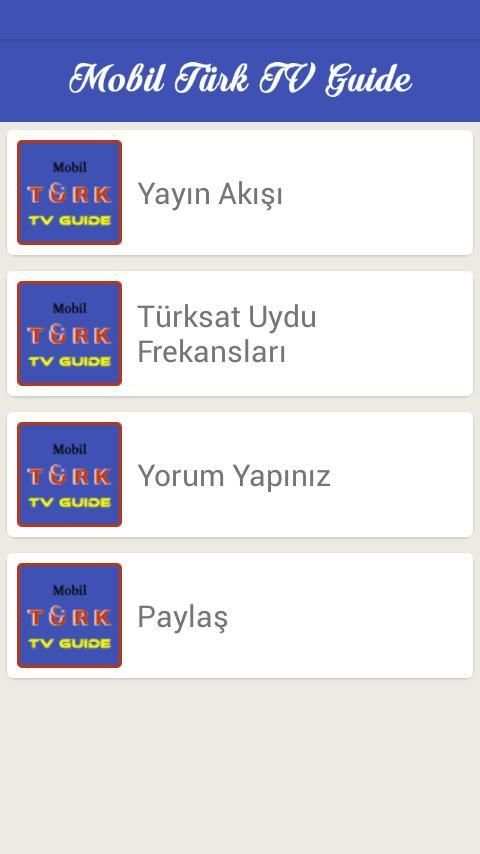 Mobil Turk TV Guide screenshot 1