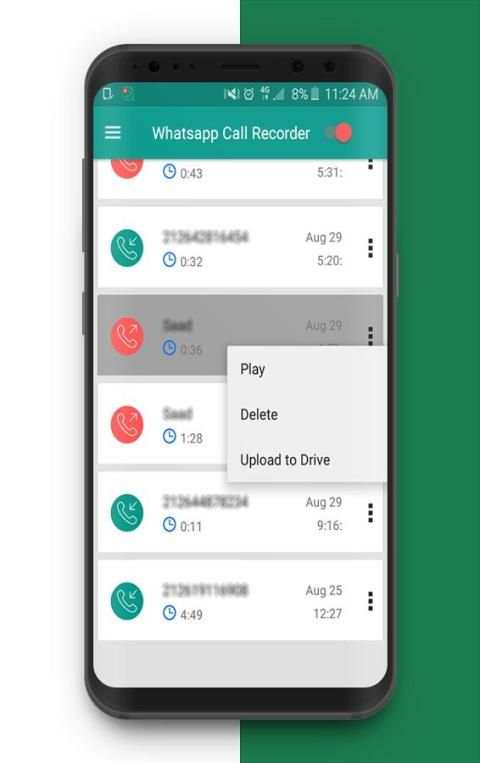Call Recorder for Whatsapp Messenger Free screenshot 1