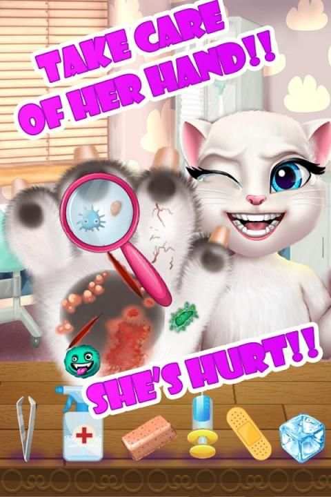 Talking Cats Hand Doctor - Hospital Game screenshot 3