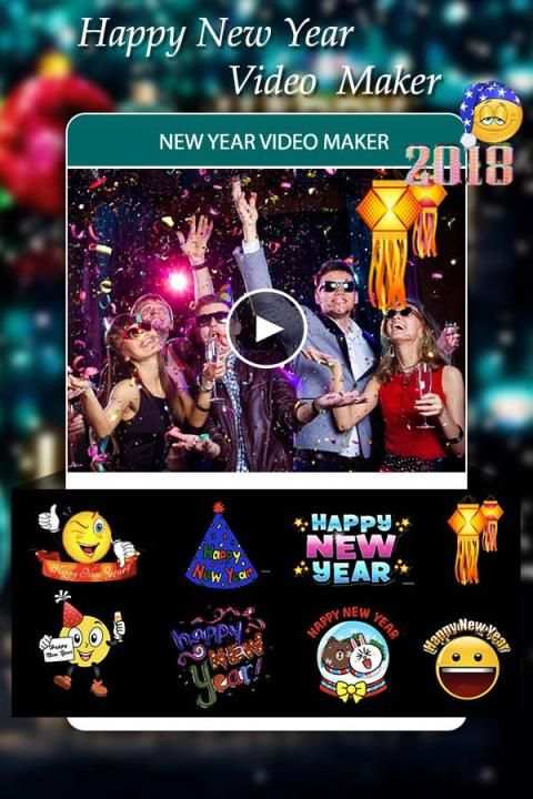 Happy New Year Video Maker 2018 - Slideshow Maker скриншот 3