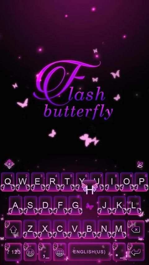 Flash Butterfly iKeyboardTheme screenshot 2